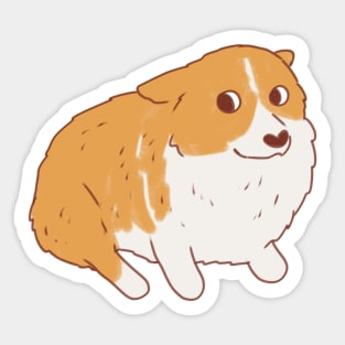 Funny corgi art Sticker